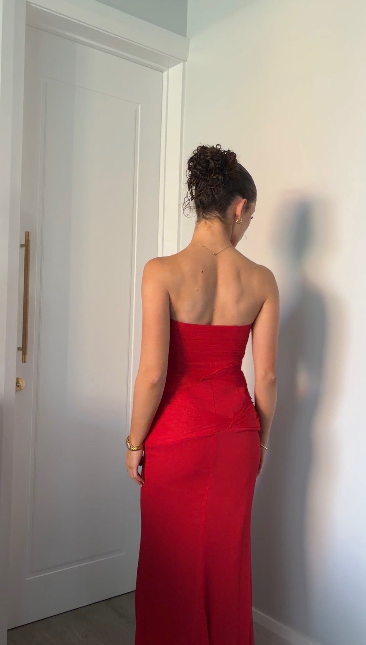 Vera Wang Vintage Paloma maxi in Red