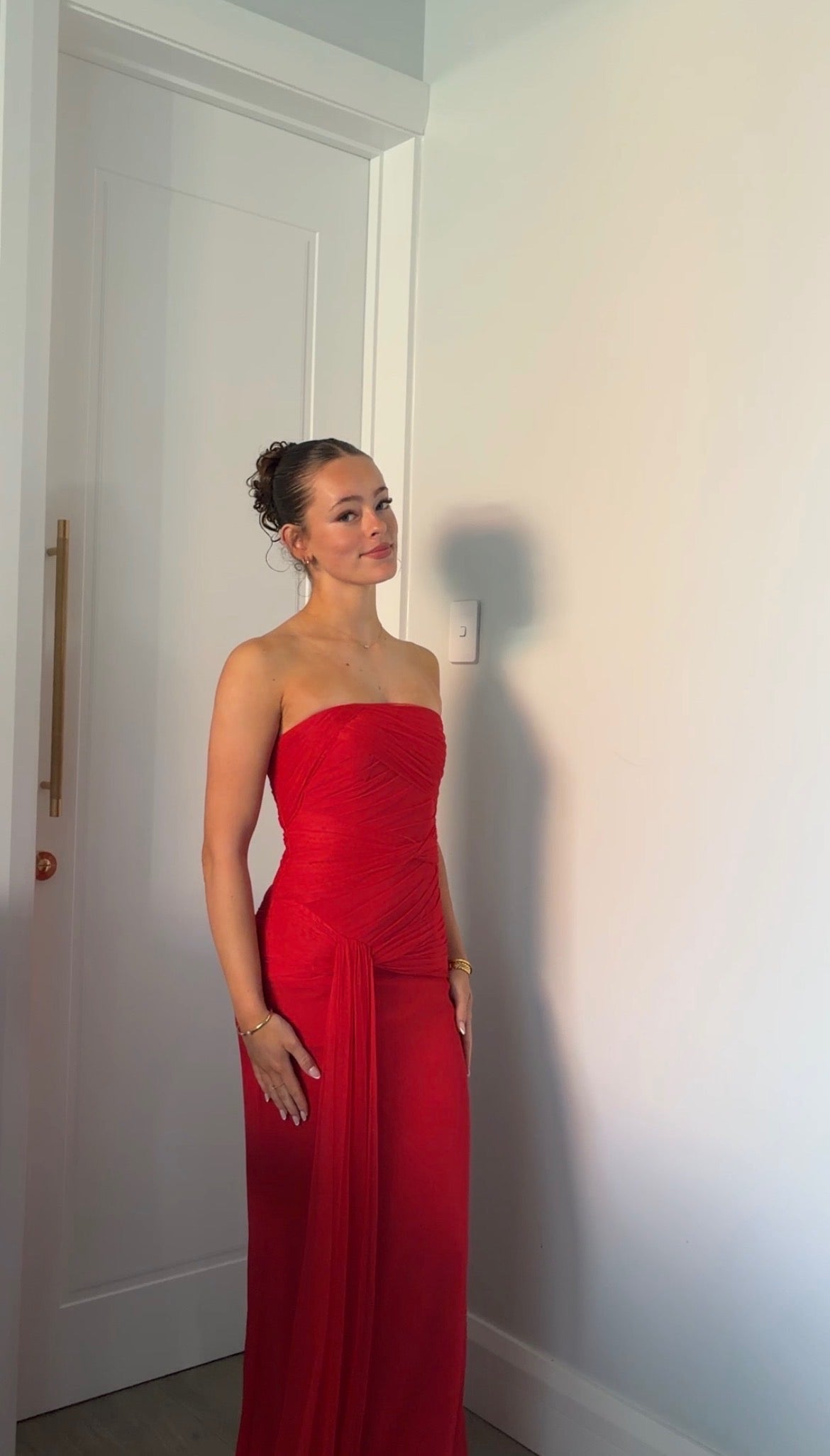 Vera Wang Vintage Paloma maxi in Red
