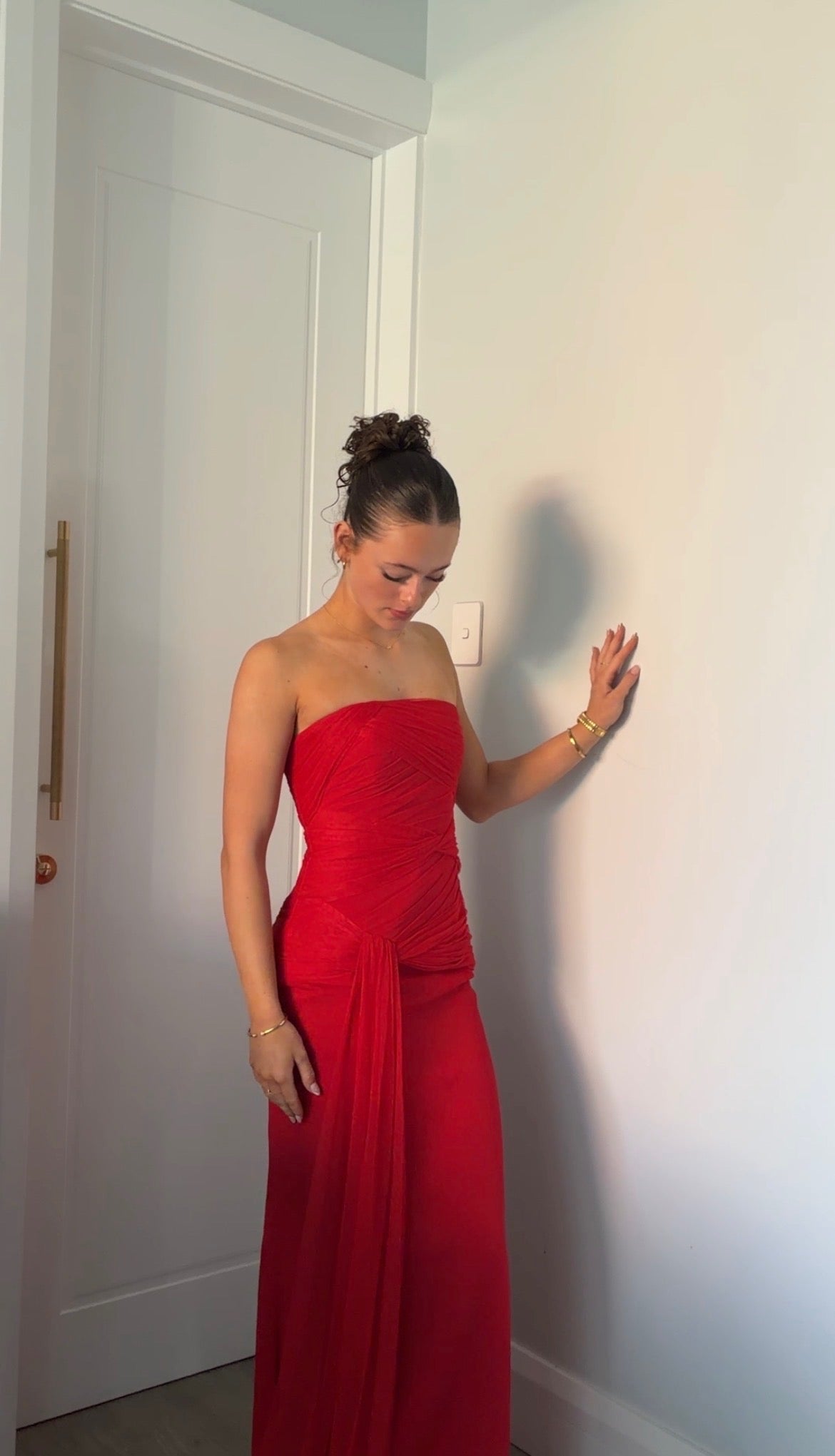 Vera Wang Vintage Paloma maxi in Red