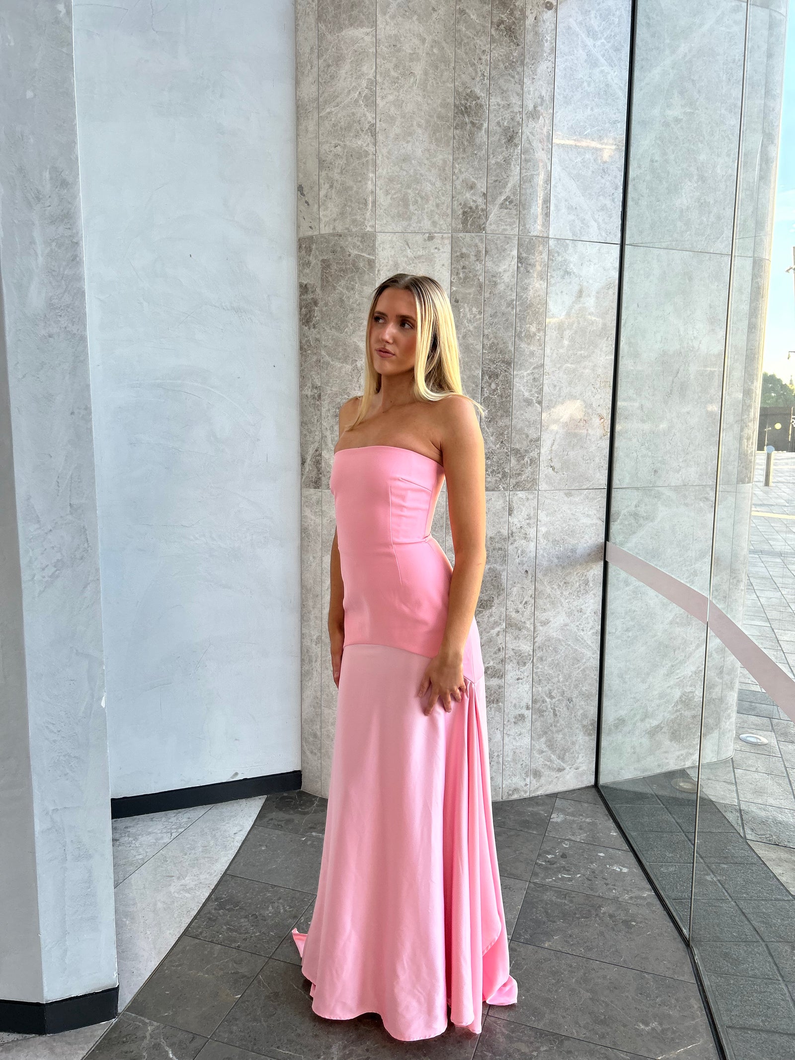 Solace London Alessandra Gown in Powder Pink