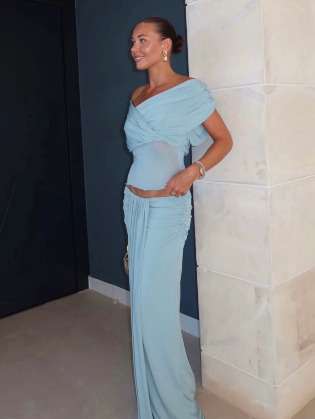 Benni Celia maxi in powder blue