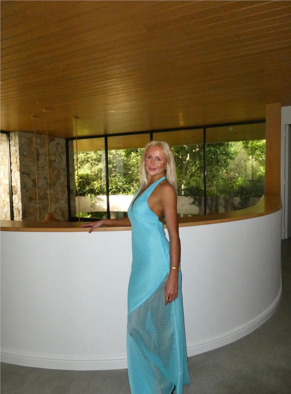 I Am Delilah Jasmin Blue Lagoon halter maxi