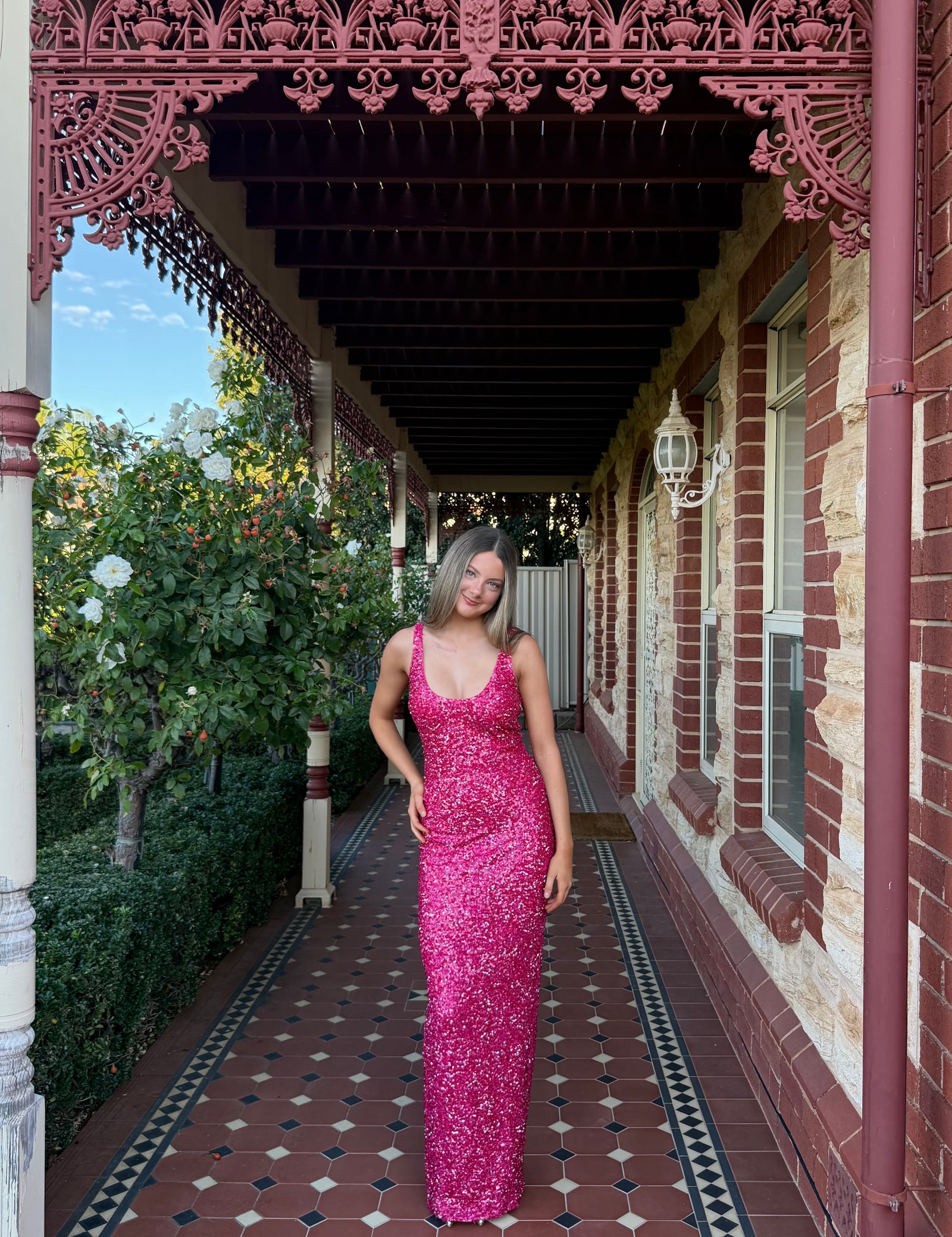 Janhvi Pink Maxi Dress