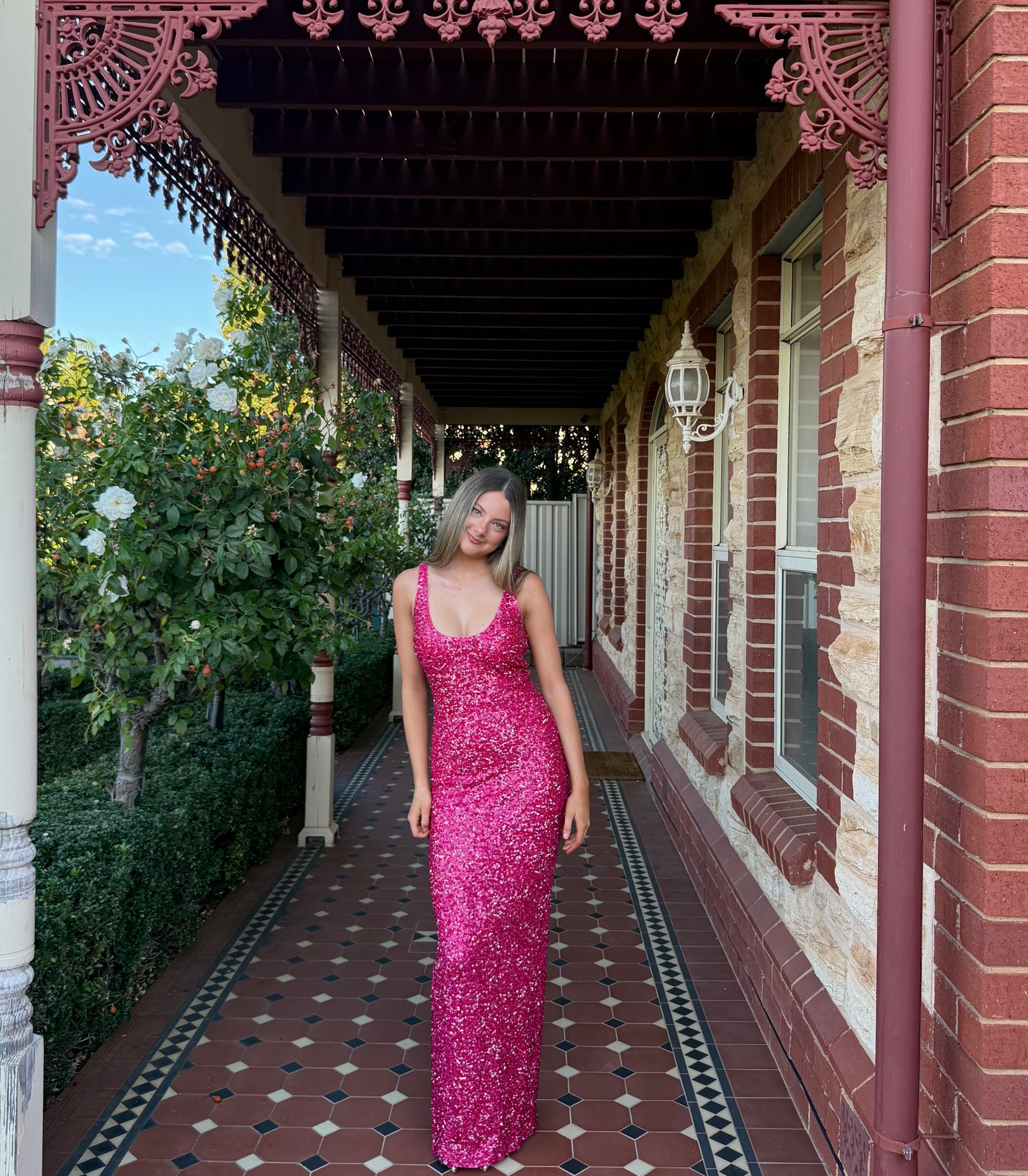 Janhvi Pink Maxi Dress