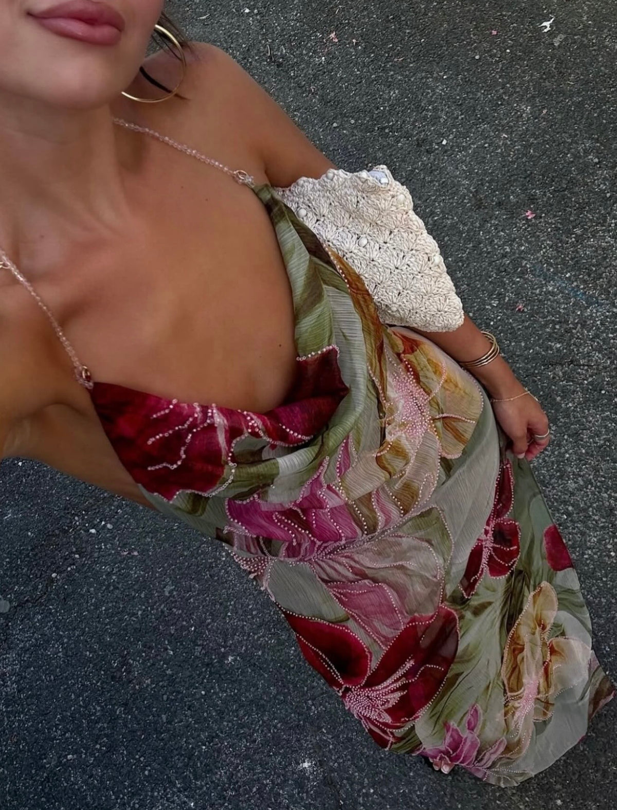 Jaded london Dahlia beaded backless maxi