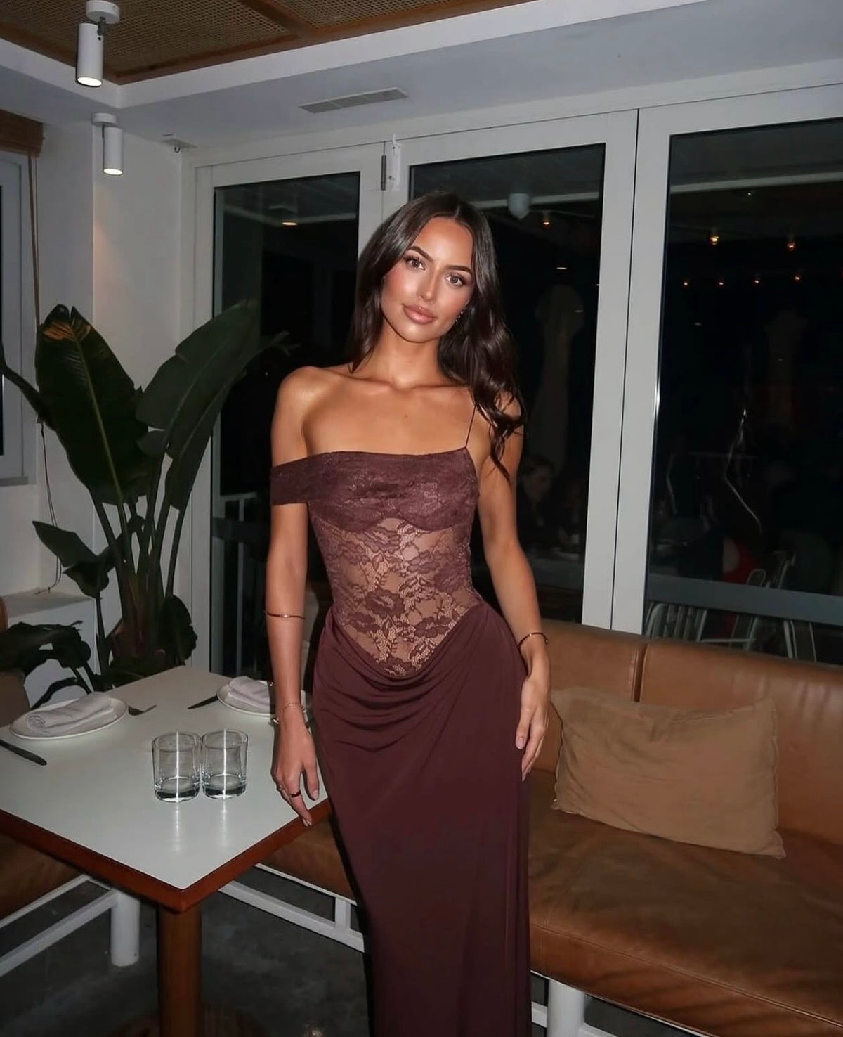 Natalie Rolt Sloane maxi in brown