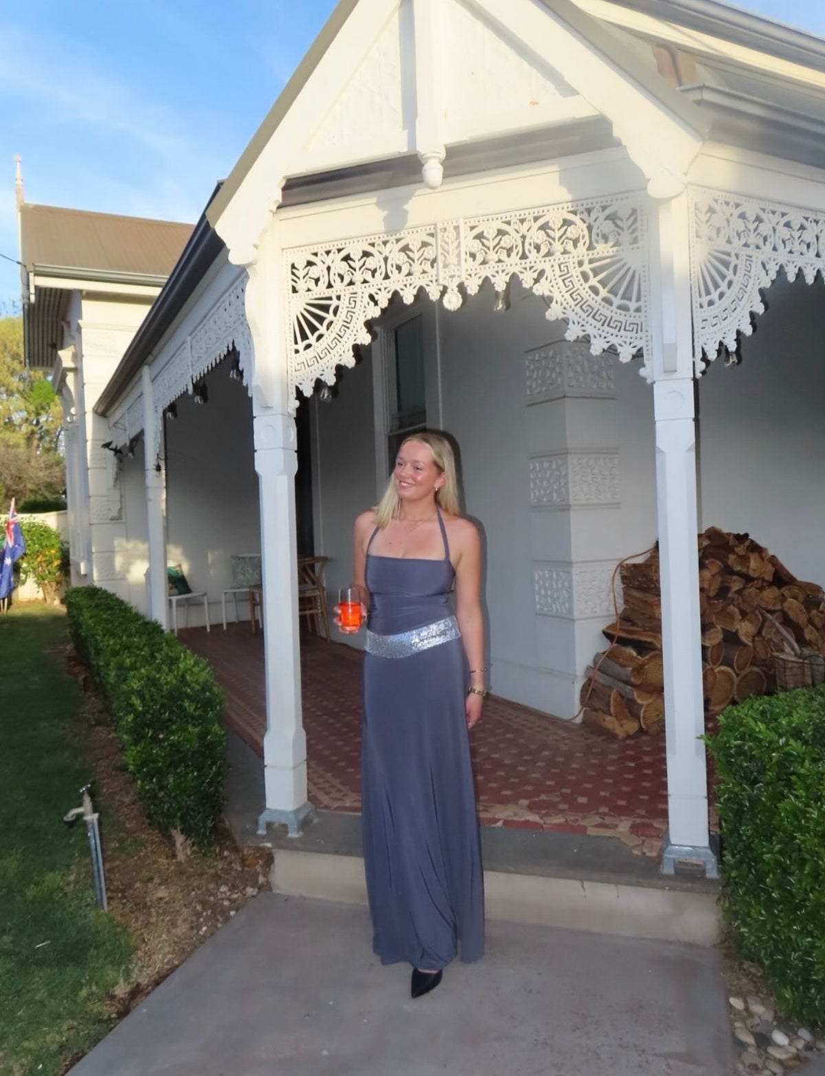 Syl'a'vie Swimwear Toscana maxi in Grey