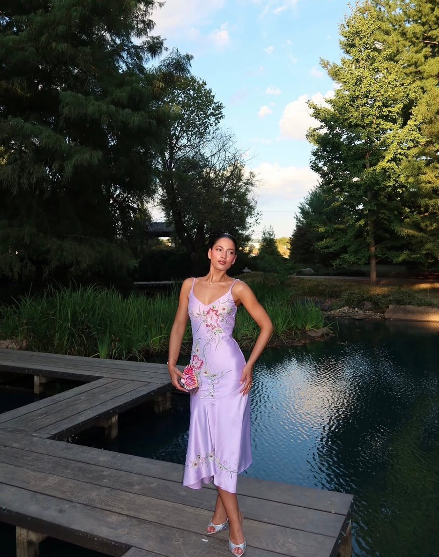 Cybersweetie Satin Moonelle beaded Gown